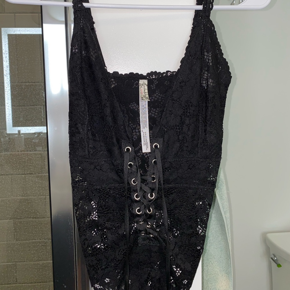 Black Free People Lace Body Suit
